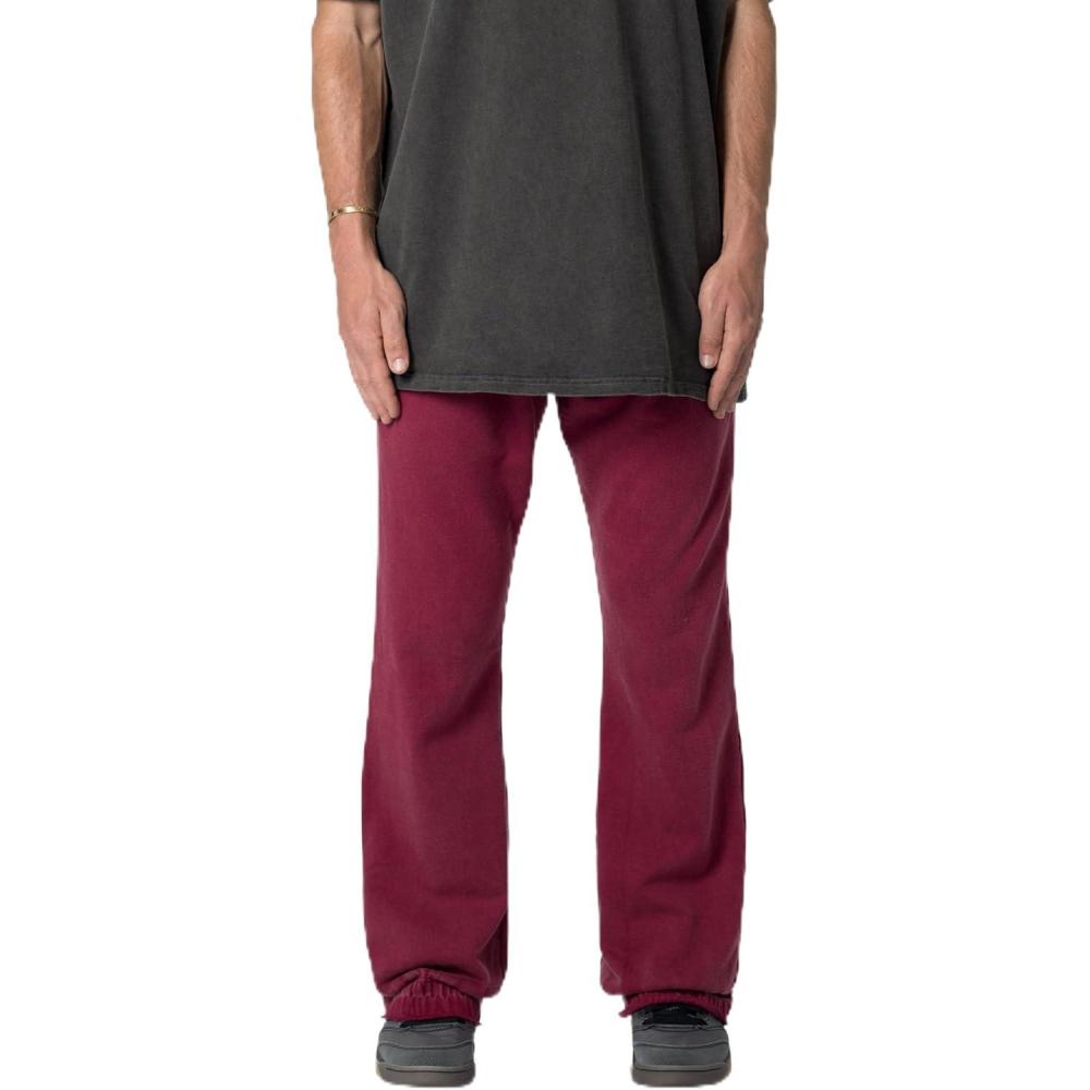 imagemnml Mens Mnml Mens Washed Flare SweatpantRed