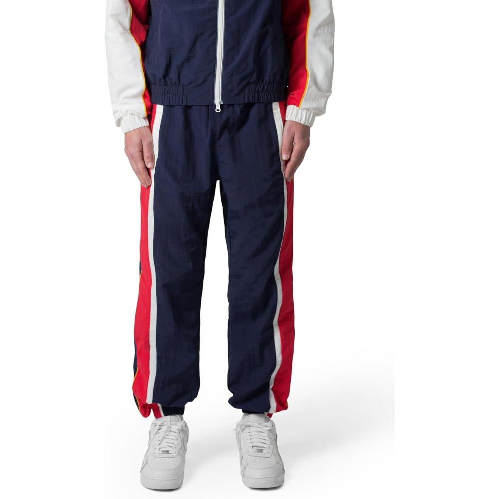 imagemnml Mens Mnml Nylon Track PantsRedWhiteBlue