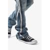 mnml Mens Men’s B574 Zipper Flare Denim(Blue)