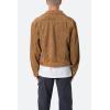 mnml mens Mnml Men’s Suede Trucker Jacket(Brown)
