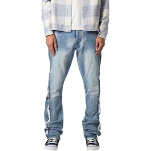 mnml Mens Men’s B574 Zipper Flare Denim(Blue)