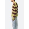 mnml Mens Mnml Men’s Striped Mohair Cardigan Sweater(Brown)