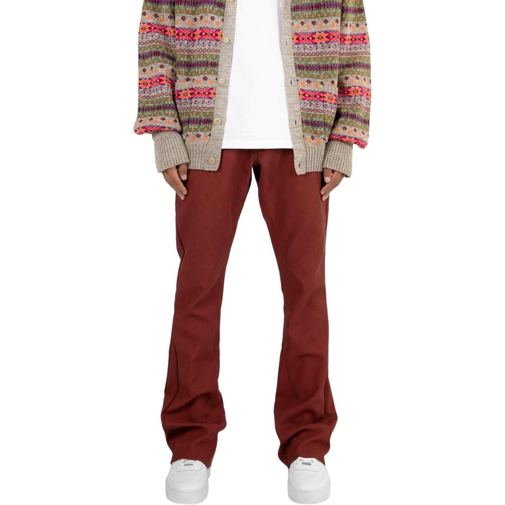 image:imagemnml Mens B460 Leather Flare PantsRed