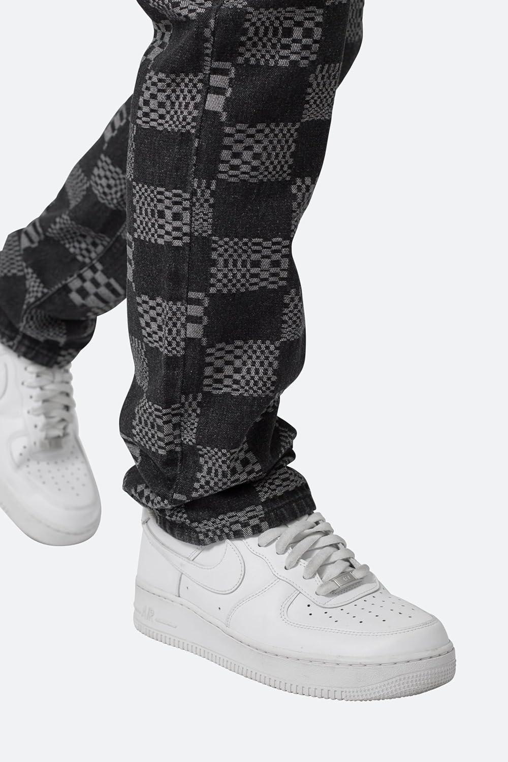 image:imagemnml Mens Mnml D528 Checkered DenimBlack