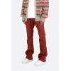 mnml Men’s B460 Leather Flare Pants(Red)