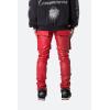 mnml Mens Mnml Men’s Leather Snap Cargo Pants(Red)