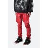 mnml Mens Mnml Men’s Leather Snap Cargo Pants(Red)