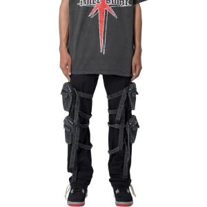 mnml Men’s Twill Strapped Cargo Pants(Black)