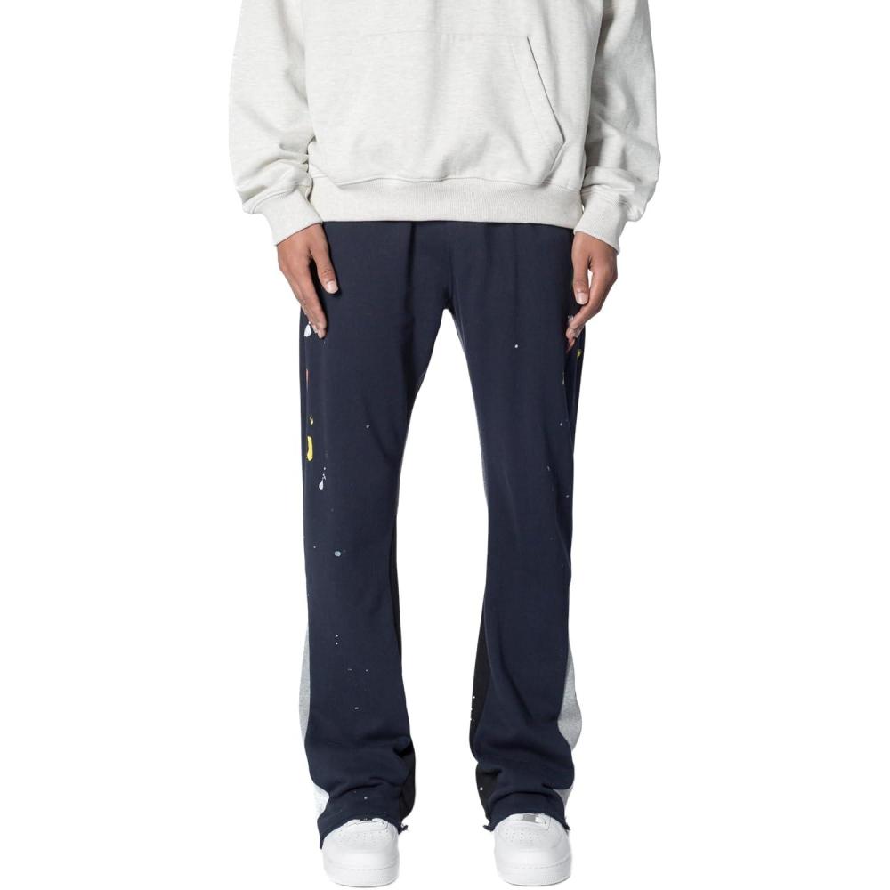 image:imagemnml Mens Contrast Bootcut SweatpantsNavy