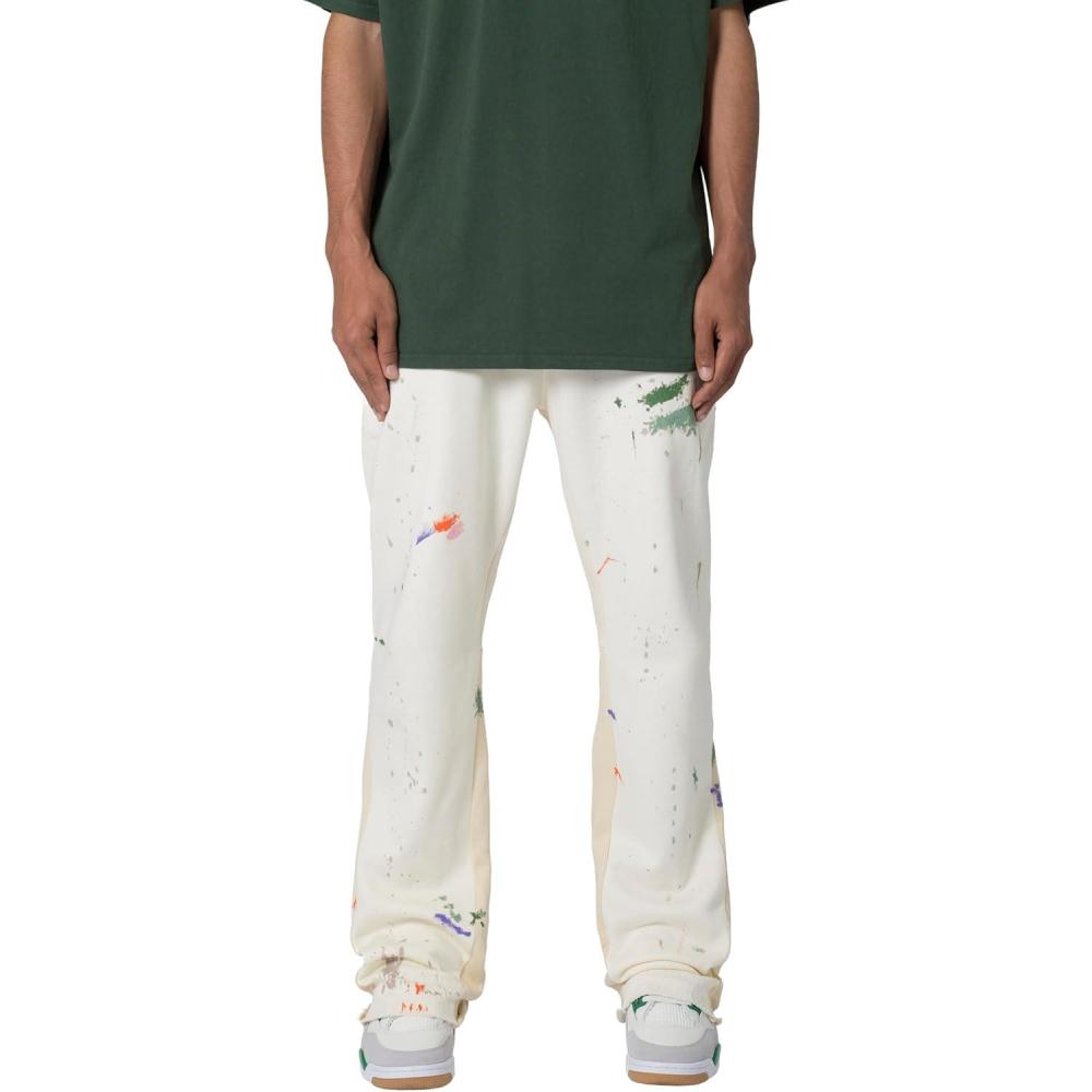 image:imagemnml Mens Contrast Bootcut SweatpantsOffwhite