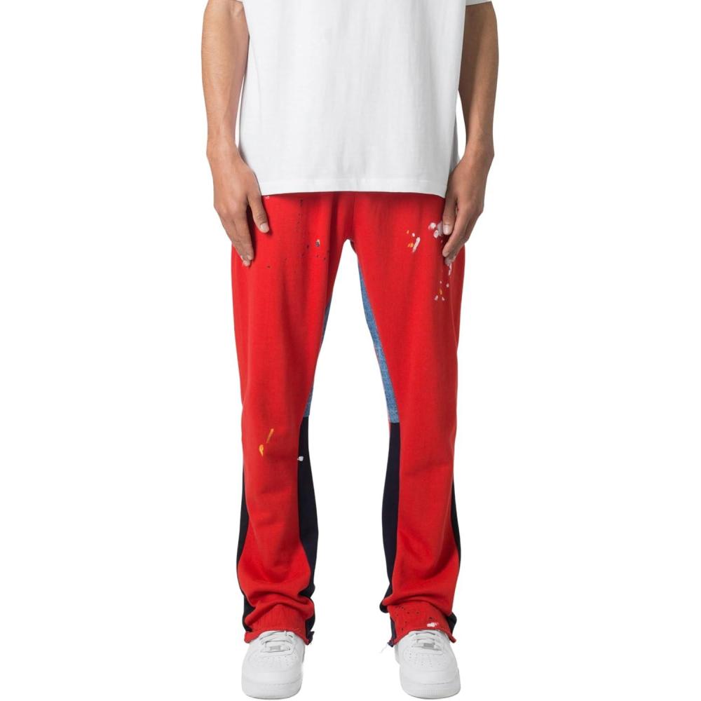 image:imagemnml Mens Contrast Bootcut SweatpantsRed