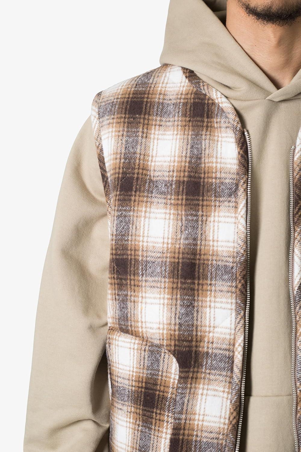 image:imagemnml Mens Brushed Plaid VestWhite