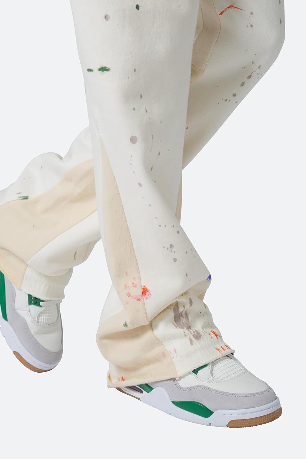 image:imagemnml Mens Contrast Bootcut SweatpantsOffwhite