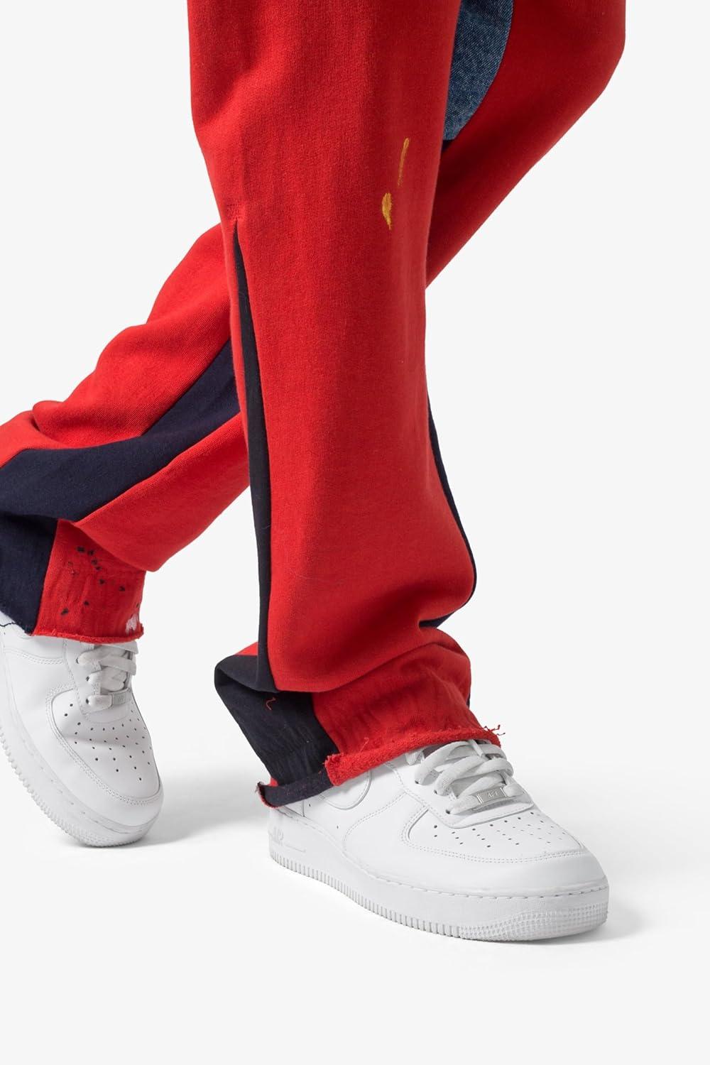 image:imagemnml Mens Contrast Bootcut SweatpantsRed