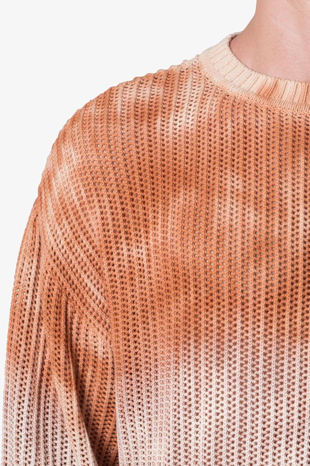 image:imagemnml Mens Tie Dye Open Knit SweaterOrange