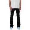 mnml Mens Mnml Men’s X597 Paneled Skinny Stacked Denim(Black)