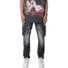 mnml Mens Mnml Men’s Zipper Inseam Cargo Denim(Washed Black)