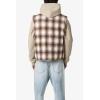 mnml Men’s Brushed Plaid Vest(White)