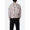 mnml Mens Men’s Paisley Cardigan Sweater(Taupe)