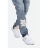 mnml Mens Mnml D198 War Straight Denim(Blue/White)