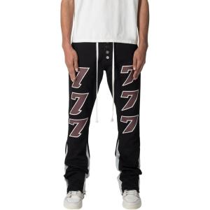 mnml Mens Mnml Men’s B589 Flare Fleece Contrast Denim(Red)