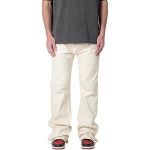 mnml Mens Mnml Men’s Snap Baggy Flare Denim(Ivory)