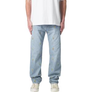 mnml Mens Mnml Men’s V656 Pinstripe Flower Denim(Blue)