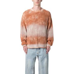 mnml Men’s Tie Dye Open Knit Sweater(Orange)