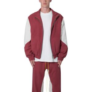 mnml mens Mnml Men’s Twill Racing Jacket(Rust)