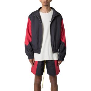 mnml mens Mnml Twill Racing Jacket(Black/Red)