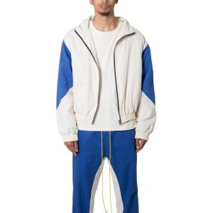 mnml mens Mnml Twill Racing Jacket(Blue/Natural)