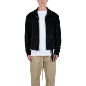 mnml mens Mnml Velour Pilot Jacket(Black)