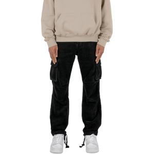 mnml Men’s Mnml Vintage Corduory Cargo Pants(Black)